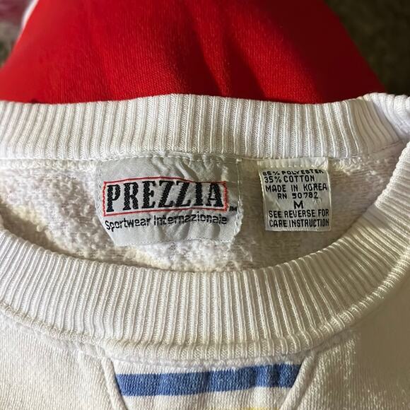 VNTG PREZZIA colorblock crewneck sweatshirt M - Picture 2 of 5